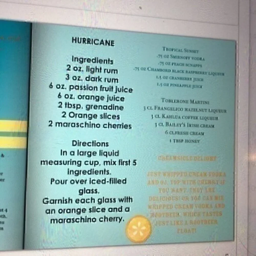 8x8 hardcover Adult Beverage Book